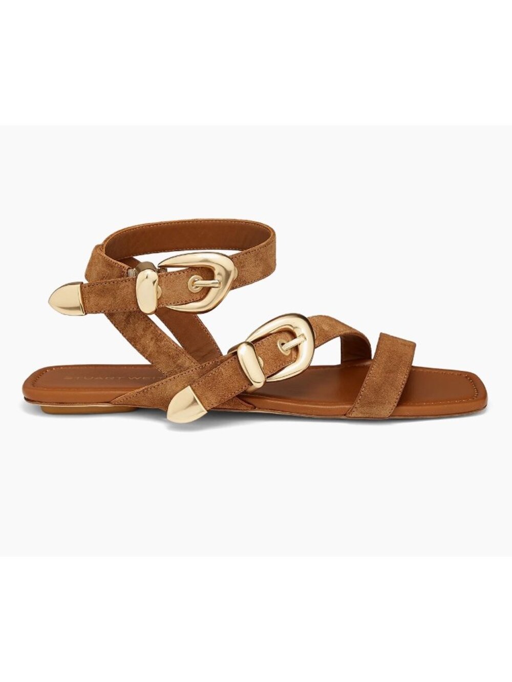 STUART WEITZMAN Maven Suede Flat Sandals FLATS Size 8.5